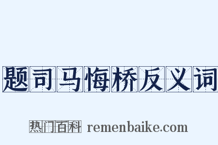 题司马悔桥反义词是什么意思的图片